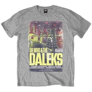 Image of Doctor Who - Daleks Unisex Medium T-Shirt - Grey