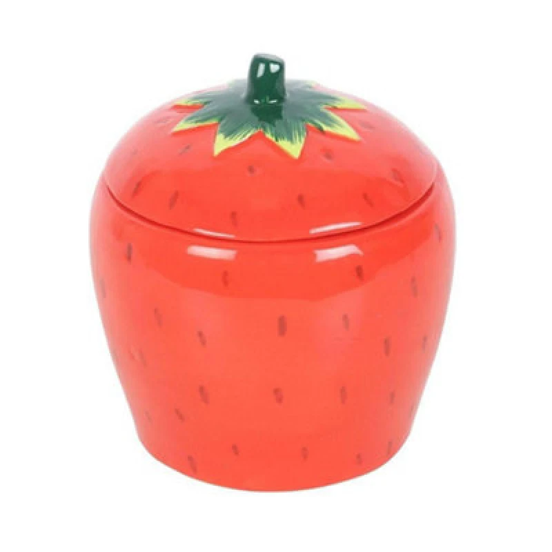 Image of Something Different Something Different Tutti Frutti Strawberry Candle Jar in Red Red One Size Unisex 5063703598057