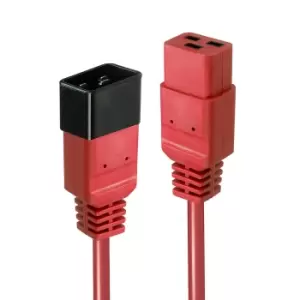 Image of Lindy 3m IEC C19 to C20 Extension, red