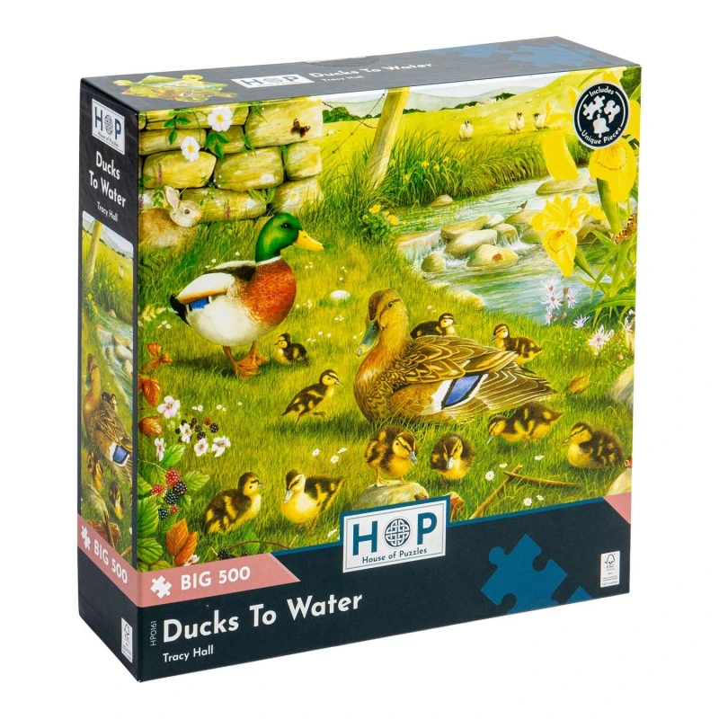 Image of The House Of Puzzles Ducks To Water, BIG 500 Piece Jigsaw Puzzle Multi unisex