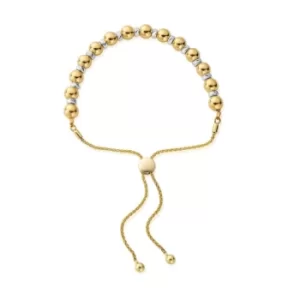 Image of ChloBo GMBBCOA Women's Two Tone Sparkle Ball Adjustable Bracelet