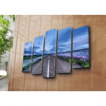 Image of 5PATK-170 Multicolor Decorative Canvas Painting (5 Pieces)