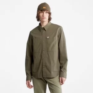Image of Timberland Outdoor Heritage Overshirt For Men In Dark Green Green, Size L