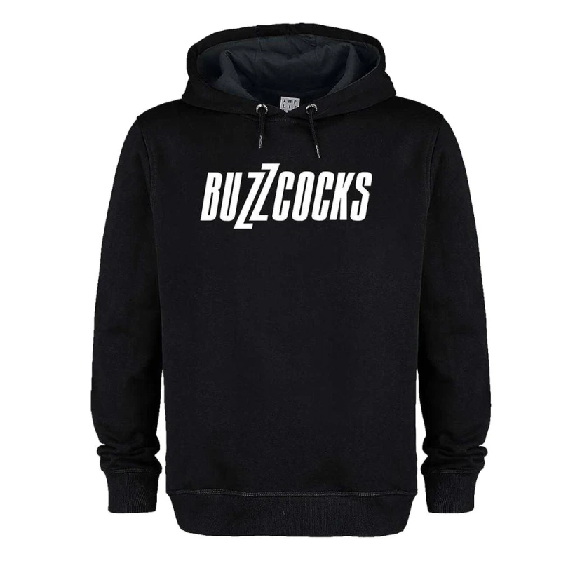 Image of Amplified Mens Buzzcocks Logo Hoodie in Black Size: XS Black Male XS