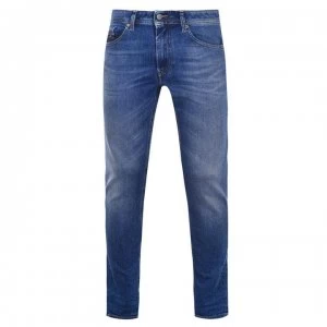 Image of Diesel Thommer Slim Skinny Jeans - 0096E 01 Md Blu