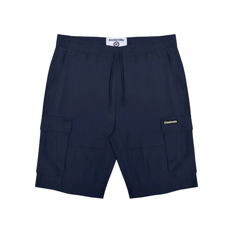 Image of Lambretta Lambretta Men Utility SS25 Cargo Shorts in Navy Size: 34R Navy 34R Male 5063703801706