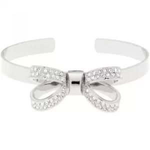 Image of Ted Baker Ladies Silver Plated Olexaa Opulent Pave Bow Bangle