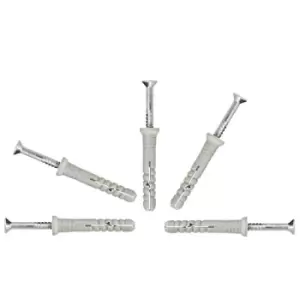 Image of Nylon Hammer Wall Plug Window Door Frame Concrete Brick - Size 6x60mm - Pack of 30