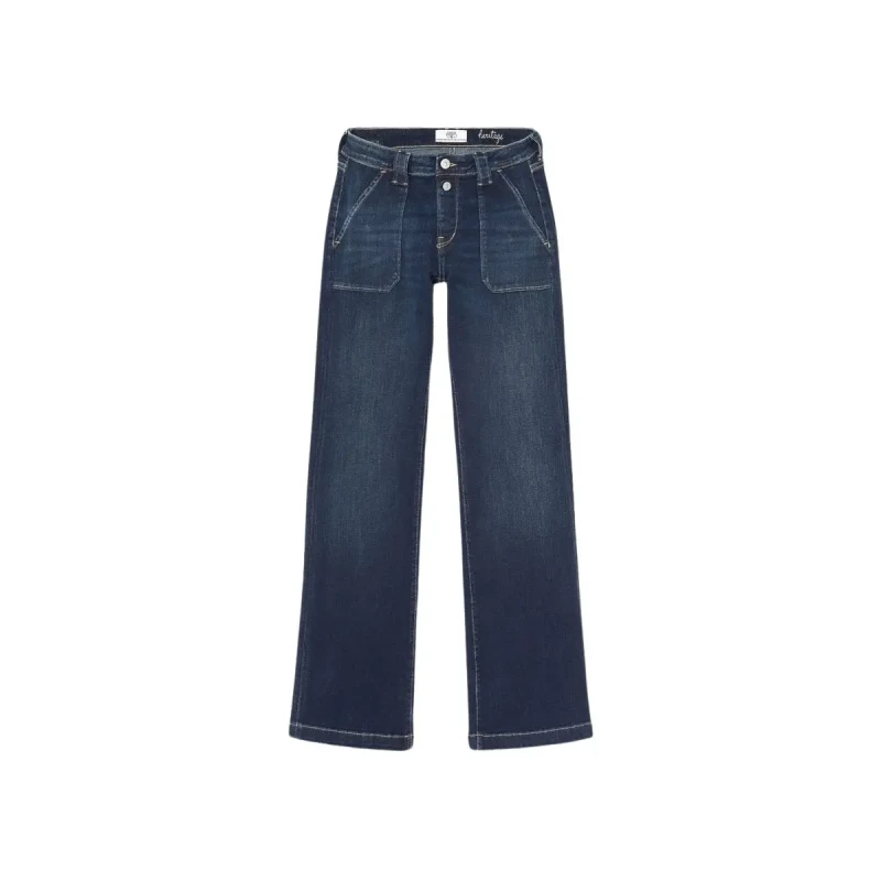 Image of Le Temps des cerises Womens jeans Le Temps des cerises Flare pulp No. 1 Bleu Female 25
