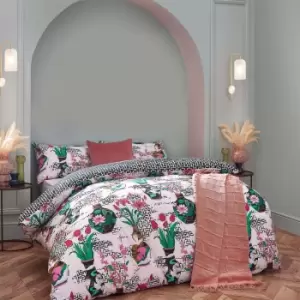 Image of Ishiko Reversible Duvet Cover and Pillowcase Set White