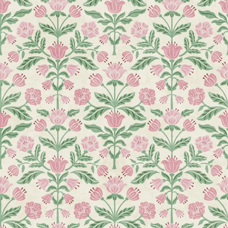 Image of Arthouse Modern Floral Damask Green / Pink Wallpaper Pink unisex One Size