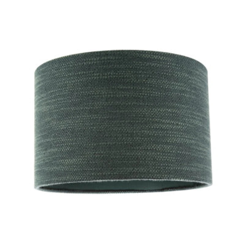 Image of Happy Homewares Designer Bobbled And Textured Linen Lamp Shade In Dark Emerald Green