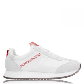 Image of Calvin Klein Jeans Jerrold Lace Nylon Trainers - Bright White