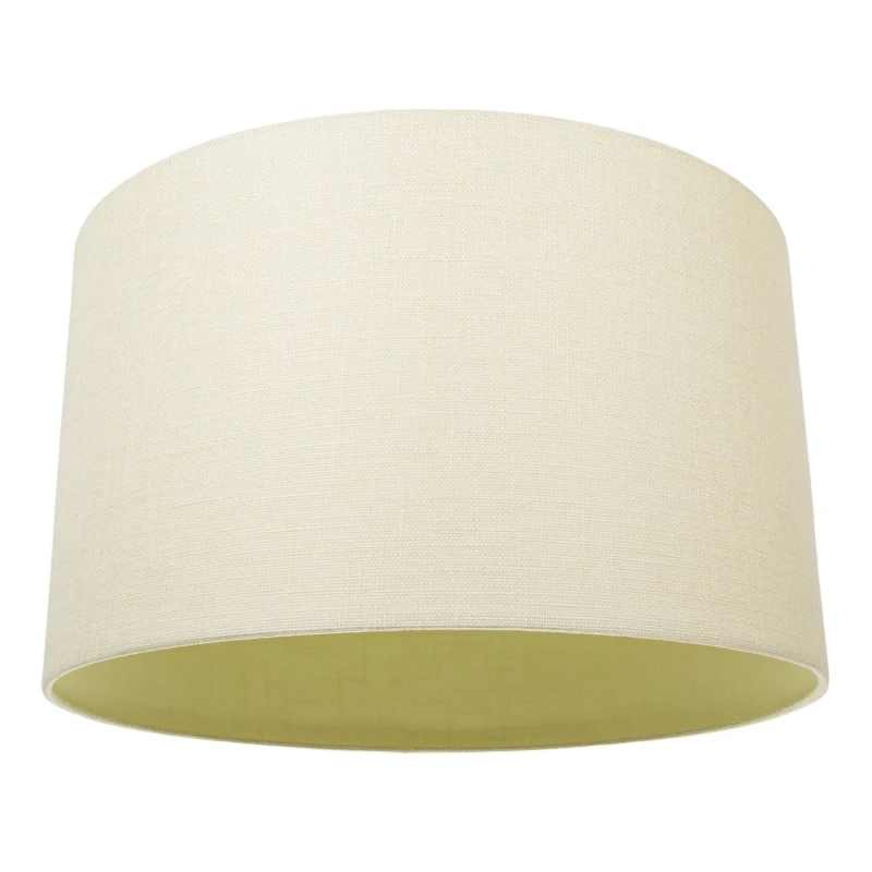 Image of Happy Homewares Contemporary & Sleek Linen Fabric Lampshade in Cream Size: 14" Cream Unisex 14"