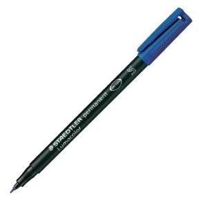 Image of Staedtler Lumocolor Superfine Permanent OHP Blue Pen Pack of 10 313-3