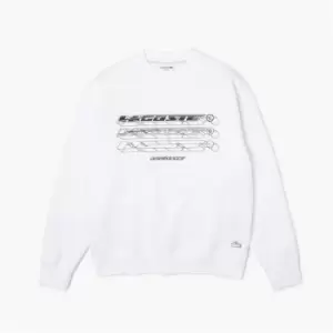 Image of Lacoste Racing Crew Sweater Mens - White