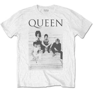 Image of Queen - Stairs Mens Medium T-Shirt - White