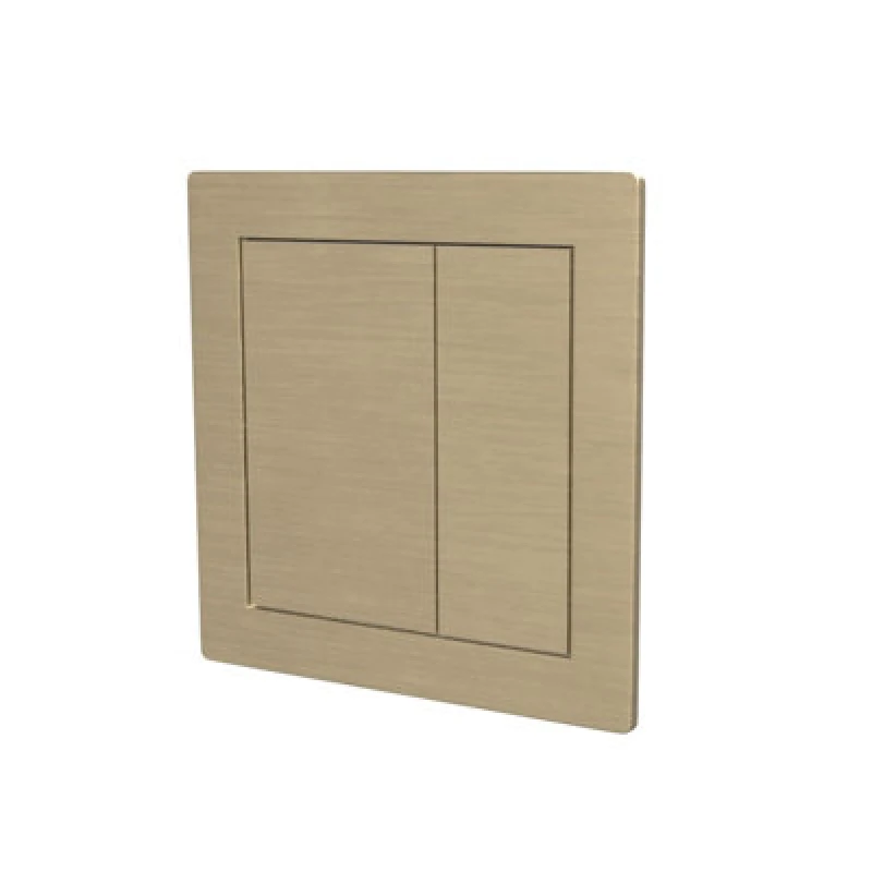 Image of Nes Home Brushed Brass Square Button WC Flush Plate Metallics