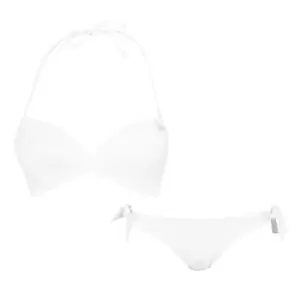 Image of Emporio Armani Triangle Logo Bikini - White