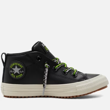 Image of Converse Kids Chuck Taylor All Star Street Boot - Black/Bright Pear/Dolphin - UK 2 Kids