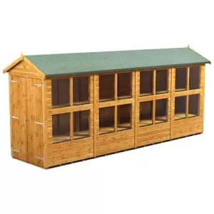 Image of Power Sheds 16 x 4ft Double Door Apex Shiplap Dip Treated Potting Shed