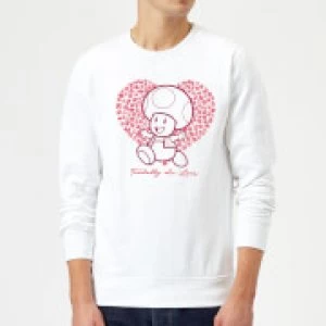 Image of Super Mario Toadally In Love Sweatshirt - White - S
