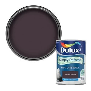 Image of Dulux Simply Refresh Feature Wall Decadent Damson Matt Emulsion Paint 1.25L
