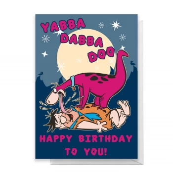 Image of Flintstones Happy Birthday Greetings Card - Large Card