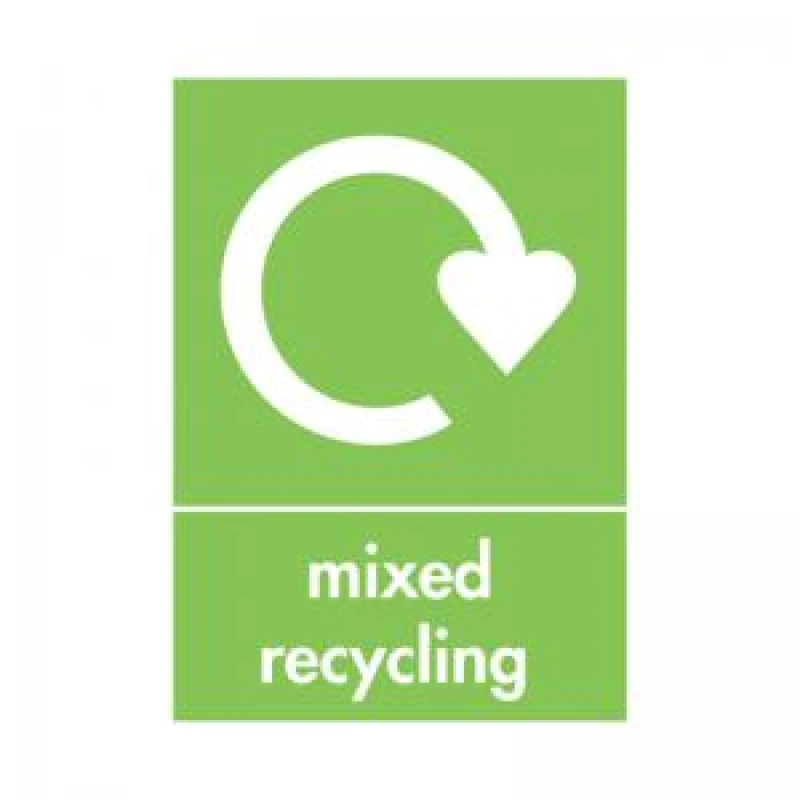 Image of A5 Sign Self Adhesive Mixed Recycling (Pack of 5) Y7321005