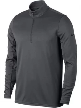 Image of Mens Nike Dri Fit Half Zip Jumper Dark Grey