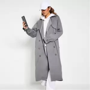 Image of I Saw It First Classic Trench Coat - Grey