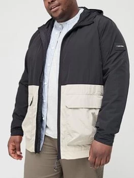 Image of Calvin Klein Big & Tall Crinkle Nylon Windcheater Jacket - Bleached Stone