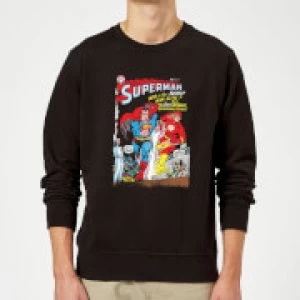 Image of Justice League Who Is The Fastest Man Alive Cover Sweatshirt - Black - 5XL