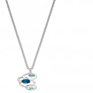 Image of Sterling Silver Semi Precious Blue Topaz Pendant P4844T