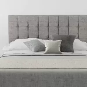 Image of Sinatra Upholstered Headboard, Firenza Velour, Silver - Headboard 60cm Size Single (90x190)