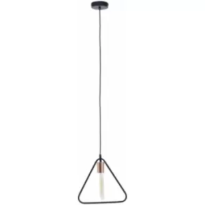 Image of Premier Housewares - Chandelier / Ceiling Light Black Triangle Shaped Pendant Lights For Ceiling / Hallway / Living Room Robust Metal Hanging