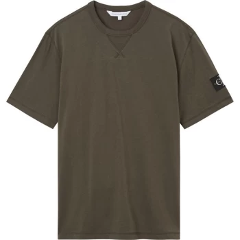 Image of Calvin Klein Jeans Badge Tee - Olive LBL