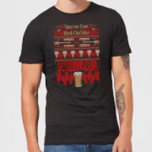 Image of Shaun Of The Dead You've Got Red On You Christmas Mens T-Shirt - Black - S