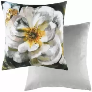 Image of Evans Lichfield - Winter Florals English Rose Watercolour Print Cushion Cover, White, 43 x 43 Cm