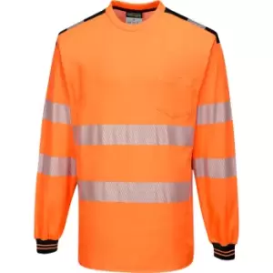 Image of Portwest HiVisTex Pro Long Sleeved T Shirt Orange / Black M