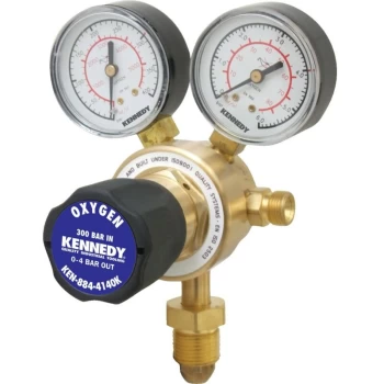 Image of Regulator 300 Bar - Single Stage 2 Gauge Oxygen - 4 Bar - Kennedy