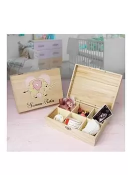 Image of Baby Keepsake Wooden Box - For Girls