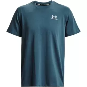Image of Under Armour M Logo Emb Heavyweight Ss - Blue