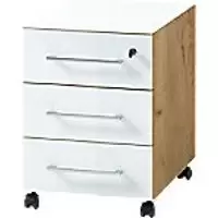 Image of Germania Pedestal 4201-242 Navarra Oak, White 400 (W) x 500 (D) x 550 (H) mm