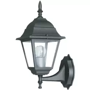 Image of Lanterne de jardin Roma Aluminium,diffuseur Verre Noir 1 ampoule cm