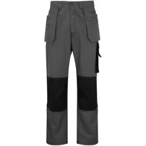 Image of Alexandra Mens Tungsten Holster Work Trousers (34T) (Grey/Black)