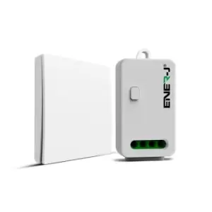 Image of ENER-J 1 Gang Wireless Kinetic Switch +dimmable & WiFi Receiver Bundle Kit White