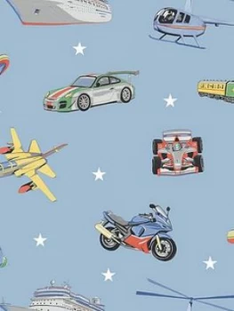 Image of Arthouse Zoom Away Blue Wallpaper