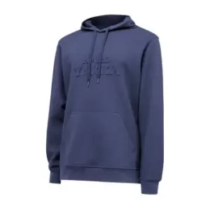 Image of Embossed Pullover Hoodie Sweat Shirts Indigo Small