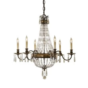 Image of 6 Light Chandelier British Bronze Finish, E14